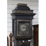 A Chinoiserie longcase clock W.46cm