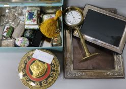 A group of assorted trinket boxes, a Rosenthal Versace casket etc