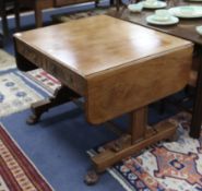 A Regency mahogany sofa table W.92cm