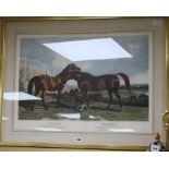 After J.F. Herring Senior, The British Stud, Plate 3, Languish & Pantaloon, 52 x 74cm.