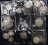 Victorian silver coinage including a groat and ha'penny