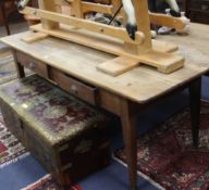 An early 20th century French walnut farmhouse table W.198cm