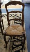 A set of six French oak farmhouse chairs