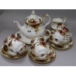 A Royal Albert Old Country Roses pattern tea set