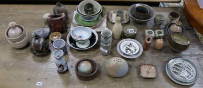 A large group of Japanese nd other studio ceramics