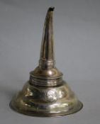 A George III silver wine funnel, Thomas Wallis II, London, 1808, (a.f.) 12,3cm.
