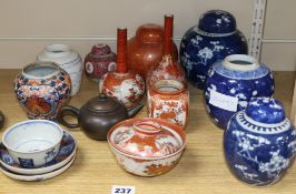 A group of Chinese and Japanese ceramics