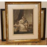 After J. Pollard, General Post Office, aquatint and After Schiavonetti, mezzotint, Maternal