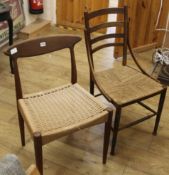 An oak 'Sussex' chair and a Danish Wegner style chair