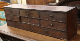 A Victorian mahogany nest of eight small drawers W.83cm