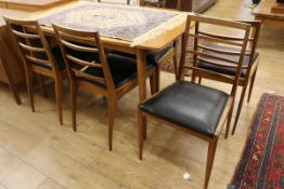 A McIntosh teak dining table & 6 chairs W.138cm