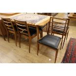 A McIntosh teak dining table & 6 chairs W.138cm