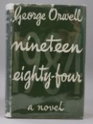 Orwell, George - Nineteen Eighty Four, 1st edition, 8vo, original green cloth, faded, in dj, tears