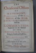 Comber, Thomas - The Occasional Offices of Matrimony, Visitation of the sick, 8vo, calf, London