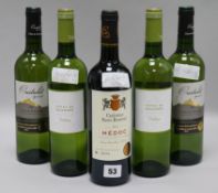 4 x Cotes de Gascoigne & 1 x Chateau Font Bonnet, 2015.