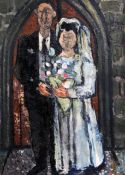 William Hallé (1912-)oil on canvasThe Weddingsigned and dated 1956, Wildenstein & Co Exhibition