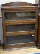 A Lebus oak sectional bookcase W.88cm