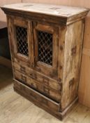 An Indian hardwood cabinet W.73cm