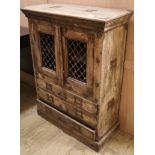 An Indian hardwood cabinet W.73cm