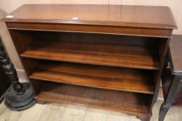 A mahogany open bookcase W.107cm