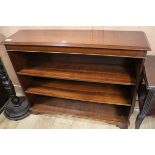 A mahogany open bookcase W.107cm