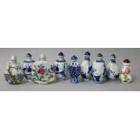 Nine assorted Chinese porcelain snuff bottles