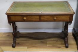 A Victorian mahogany writing table W.106cm