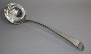 A George III Scottish silver Old English pattern soup ladle, Graham & Maclean, Edinburgh, 1801.