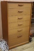 A 1960's Austin Suite teak chest of drawers W.64cm