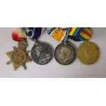 A WW1 Royal Navy Long service and star and pair of Royal Scots medals