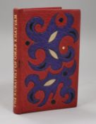 Fine binding - The Rubaiyat of Omar Khayyan, 16mo, with red, blue and cream calf, abstract design,