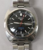 A gentleman's steel Seiko 5 Sports wrist watch.