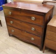 A mahogany chest of drawers W.102cm