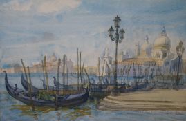 Dorris Kircew, watercolour, View of St Marks, Venice 33 x 49cm.