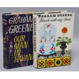 Greene, Grahame - Our Man in Havana, 1st edition, 8vo, cloth with d.j., London 1958 and Travels with