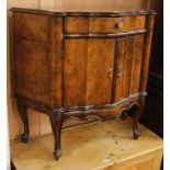 An Italian walnut side cabinet W.81cm