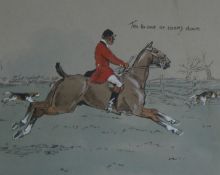 Charles Johnson Payne (Snaffles) a set of four colour prints, 'Landing His Wager', framed as one,