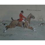 Charles Johnson Payne (Snaffles) a set of four colour prints, 'Landing His Wager', framed as one,