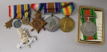 A group WWI and WWII General Service medals