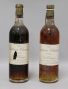 Two bottles of Chateau Climens 1966