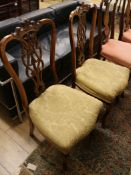 A pair of Continental walnut salon chairs