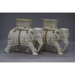 A pair of Worcester elephant vases height 26cm width 23cm