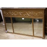 A gilt overmantel W.130cm