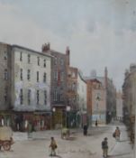 T G Fraser, a set of four watercolours, Views of London, White Hart Street, Middle Temple Lane,