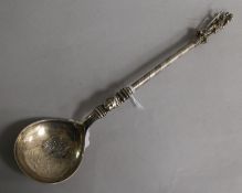 A Norwegian 835 standard white metal ladle, By Marius Hammer, the terminal cast with St