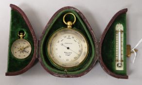 A cased pocket barometer