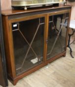 A glazed bookcase W.144cm