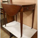 An inlaid Pembroke table, stamped W.83cm