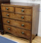 A Regency mahogany chest W.102cm