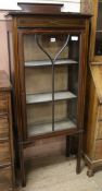 An Edwardian inlaid mahogany display cabinet W.58cm